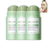 Maschera stick all'argilla di artemisia per il viso, pulizia profonda di punti neri e pori, riduzione del sebo in eccesso, maschera di fango per il trattamento dell'acne, essenza di artemisia. (3PCS)