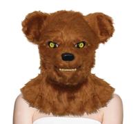 Maschera Stravagante Costume A Forma Di Orso Realistico Con Bocca Aperta