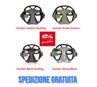 Maschera Sub C4 Condor Antifog Pesca Subacquea Apnea Pesca Sub Immersione