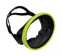 Maschera subacquea con lente in vetro temperato resistente all'usura per tutte le esigenze subacquee (solo adulti nero e giallo)