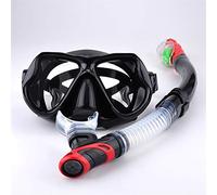 maschera subacquea, Maschere subacquee, maschere da snorkeling, occhiali nuoto, set , occhialini antiappannamento, tubo di respirazione completamente asciutto, subacquei(Black)