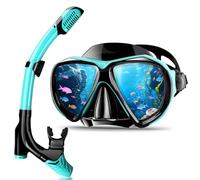 Maschera Subacquea per Adulti, Maschera Subacquea con Maschera e Boccaglio, Maschera Snorkeling 180° a Prova di Perdite e Antiappannamento il Nuoto e le Immersioni