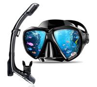 Maschera Subacquea per Adulti, Maschera Subacquea con Maschera e Boccaglio, Maschera Snorkeling 180° a Prova di Perdite e Antiappannamento il Nuoto e le Immersioni