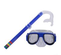 Maschera subacquea per bambini, in morbido silicone, sicura (blu)