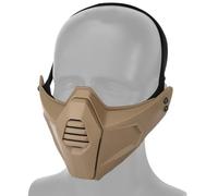 Maschera Tattica 3D Con Adattatore For Guida Casco - Copertura Integrale For Oggetti Di Scena For Softair E Film(Brown)