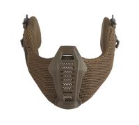 Maschera tattica a mezza faccia, paradenti, occhiali protettivi, copriorecchie, casco da paintball for softair(HL-103-ACC-03 Tan)