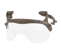 Maschera tattica a mezza faccia, paradenti, occhiali protettivi, copriorecchie, casco da paintball for softair(HL-103-ACC-01 Tan)