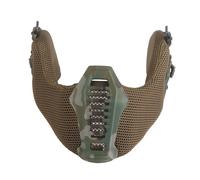 Maschera tattica a mezza faccia, paradenti, occhiali protettivi, copriorecchie, casco da paintball for softair(HL-103-ACC-03 MC)
