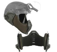 Maschera Tattica Airsoft A Mezza Faccia In Rete Con Protezione Regolabile For Compatibilità Casco E Occhiali(OD)