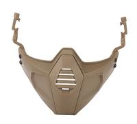 Maschera Tattica, Mezza Maschera per Protezione del Viso, Maschera Softair, per Sport All'Aperto Giochi Tattici e Giochi Cs(Brown)