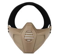 Maschera Tattica, Mezza Maschera per Protezione del Viso, Maschera Softair, per Sport All'Aperto Giochi Tattici e Giochi Cs(Brown)