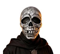 Maschera Teschio Della Morte Testa Spaventosa Realistica in Lattice Mascella | Maschera Halloween per adulti, per cosplay, feste in costume, casa infestata, spettacolo panoramico,