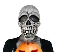 Maschera Teschio Della Morte Testa Spaventosa Realistica in Lattice Mascella | Maschera per teschi di Halloween Cosplay per cosplay, serate in costume, casa infestata, spettacolo panoramico,