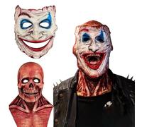 Maschera teschio di Halloween, maschera spaventosa di Halloween, inquietante maschera teschio a testa intera con mascella mobile, maschere realistiche in lattice per la festa in costume Cosplay