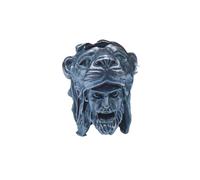 Maschera testa di leone in ottone con testa di leone, perline EDC ciondolo per la creazione di gioielli, personalità di Dio della guerra uomo fai da te strumenti all'aperto perline paracord fascino