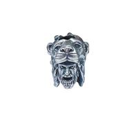 Maschera testa di leone in ottone con testa di leone, perline EDC ciondolo per la creazione di gioielli, personalità di Dio della guerra uomo fai da te strumenti all'aperto perline paracord fascino