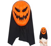 Maschera Testa Zucca,Maschera Orrore,Maschera per La Testa di Zucca di Halloween,Maschera Alla Zucca Arancione,Maschera Dell'assassino Della Zucca,per Cosplay di Halloween, Feste in Costume e Feste