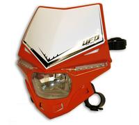 Maschera UFO Approvato Stealth Rosso pf01715-070 per Moto Ricambi Ciclomotore