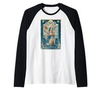 Maschera Ukiyo-e Samurai Oni Maglia con Maniche Raglan