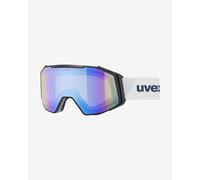 Maschera Uvex Gravity FM nero opaco con lente specchiata Mirror Blue