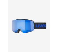 Maschera Uvex Pwdr FM nero con lente a specchio blu bambini