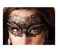 Maschera Veneziana BDSM Chilirose CR 3706 - Ottone e Cristalli