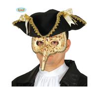 Maschera veneziana color oro per feste in maschera o feste a tema