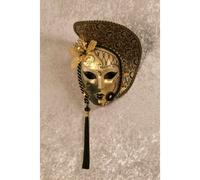 Maschera veneziana artigianale in cartapesta con perla made in Italy indossabile