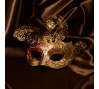 Maschera veneziana con Swarovski e filigrana indossabile Venezia carnevale nuova