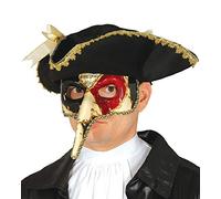 Maschera veneziana decorata musica naso