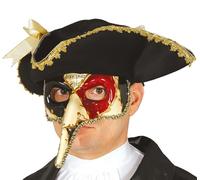 Maschera veneziana decorata musica naso