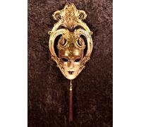 Maschera veneziana Donna originale Swarovski da muro indossabile Venezia oro in