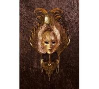 Maschera Veneziana Originale Maschere Carnevale di Venezia Artigianale Cigno Oro