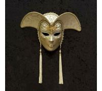 Maschera Veneziana uomo CASANOVA argento indossabile e da parete Made in Italy.