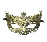 Maschera Veneziana Uomo - Uomini E Donne Si Mascherano Stampo Antico (Gold, One Size)
