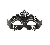 Maschera venice nera con glitter e strass