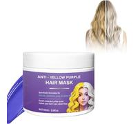 Maschera viola per capelli alla cheratina, Trattamento balsamo profondo con proteine - Toner capelli ottoni secchi e danneggiati biondo platino grigio argento cenere o marrone