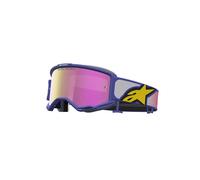 Alpinestars Vision 5 Drag Mirror Occhiali da motocross | Montatura in uretano A-FLEX, schiuma multistrato da 17 mm, ventilazione RAM-AIR, ampia visione periferica, lenti a specchio
