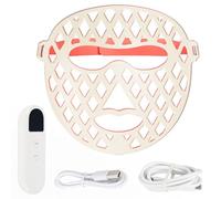 Maschera viso a LED con lampada a luce rossa, 7 + 1 colori LED per viso e pelle, strumento per la cura della pelle per tutti i tipi di pelle, cura della pelle a casa per anti invecchiamento acne,