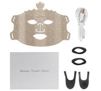 Maschera viso a LED con terapia a luce rossa, maschera per terapia della luce, 7 colori, lampada a luce rossa per rassodare, levigatura delle rughe, anti-invecchiamento, maschera a LED, per il viso