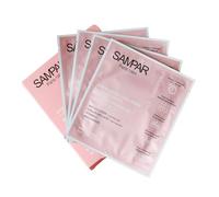 Maschera viso al collagene coreano venduta in farmacia - Made in Corea Set di 4 SAMPAR - Anti-rughe & Idratazione intensa - Collagene 100DA + Acido Ialuronico - Effetto Glass Skin in 4 ore