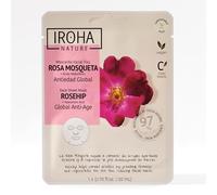 Maschera viso ANTI-ETÀ GLOBALE Iroha Nature con rosa canina e acido ialuronico. Combatte le rughe e i segni del viso. RESISTENZA ed ELASTICITÀ