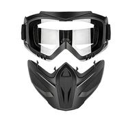 Maschera Viso Antiappannamento Da Moto Con occhiali staccabili e schermo