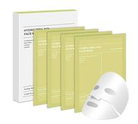 Maschera Viso Collagene Bio, 5 Pezzi - Idratante Notte, Anti-Rughe, Rassodante, Minimizza Pori - Real Deep Mask con Acido Ialuronico, Per Pelle Secca, Spenta e Tutti i Tipi di Pelle (Giallo)