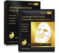 Maschera Viso Collagene Snail Mucin con Acido Ialuronico Trattamento Idratante Anti Rughe Anti Invecchiamento Serum Naturale per Pelle Secca e Sensibile Maschera Collagene Viso (6 PCS)