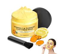 Maschera Viso Curcuma Vitamina C - Maschere per il Viso Purificante,Maschera Facciale per Punti Neri, Pori, Rughe, Maschera Idratante, Chiarificante e Detergente Cura della Pelle, 120g