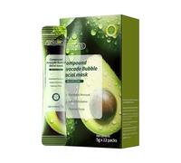 Maschera Viso Detergente Effervescente All'avocado Acido, Maschera Fangosa Con Essenza Detergente Profonda Agli Acidi Complessi, Ricca Di Niacinamide, Salicilico E Centella Asiatica (1pcs)
