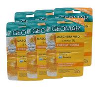 Maschera Viso ENERGY BOOST, Effetto Illuminante e Energizzante, Con Vitamina C, Zenzero e BIO Curcuma (Confezione Da 2x7.5ml) (6 Unità)