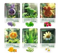 Maschera Viso Idratante,Maschere Viso in Tessuto con Estratti Vegetali