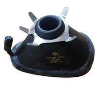 Maschera viso in gomma nera per anestesia, taglia 6 con clip